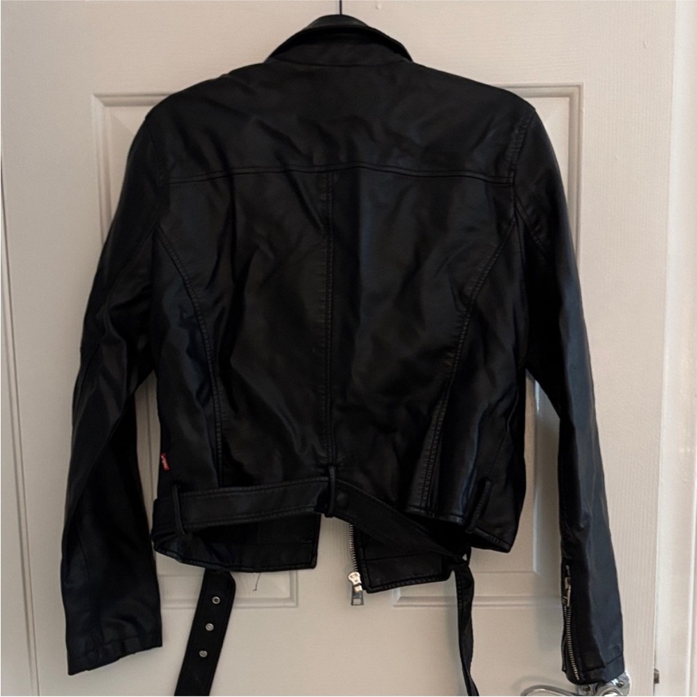 Levi's Black Leather Moto Jacket